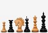 The St. Petersburg Luxury Artisan Series Chess Pieces in Ebony / Boxwood - 4.3" King with Storage Box