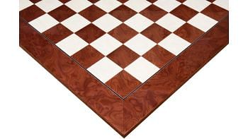 Wooden Red Ash Burl Maple Hi Gloss Finish Chess Board 18" - 45 mm