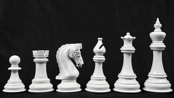 Slightly Imperfect The Staunton Series Chess Pieces in Painted Wood & Painted Boxwood - 4.5" King 
