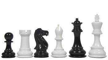 Slightly Imperfect The CB Grandmaster Staunton Series Chess Pieces in Painted Wood & Painted Box Wood - 3.75" King