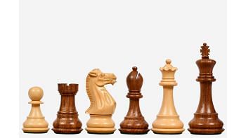 Desert Gold Staunton Series Wooden Chess Pieces in Sheesham & Box Wood - 4.0" King