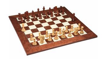 Meghdoot Staunton Chess Pieces in Bud Rose & Boxwood - 3.14" King with Board