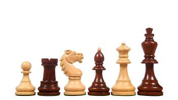 Special Edition Reproduced Vintage 1950's Circa Bohemia Staunton Series German Chess Pieces in Bud Rosewood and Boxwood - 3.89" King