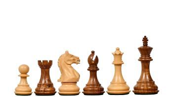 The Fierce Knight Staunton Wooden Chess Pieces in Sheesham Wood & Box Wood - 3.5" King