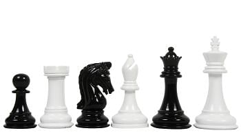 Slightly Imperfect The Imperial Collector Series (Sinquefield Cup 2014) Chess Pieces V2.0 Painted in Black and White color - 3.75" King