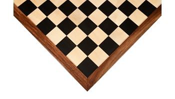 Wooden Chess Board in Ebony & Maple with Sheesham Wood Frame 21.8" - 60 mm