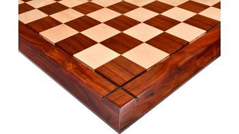 Deluxe Bud Rosewood / Maple Wooden Chess Board  23" - 60 mm