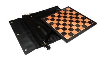 CB Genuine Black Leather Sling Bag for Wooden Chess Board Fits upto 21" or 54 cm Square Chessboards