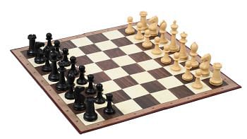 The Player Tournament Plastic Chess Pieces - 3.8" King with Folding Board