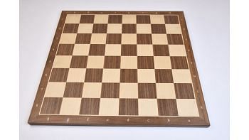 Slightly Imperfect Standard Walnut Maple Wooden Chess Board with Notation 18" - 50 mm