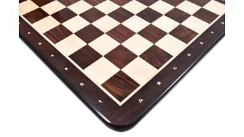 Wooden Chess Board with Notation Dark Brown Indian Rosewood 21" - 55 mm