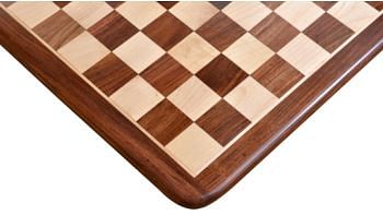 Chess Board Wooden Sheesham Golden Brown Wood 17" - 45 mm
