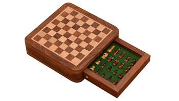 Slightly Imperfect Travel Series Wooden Magnetic Chess Set in Sheesham wood