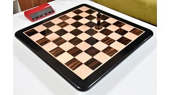 Wooden Chess Board in Ebony Wood & Maple 21" - 55 mm Square