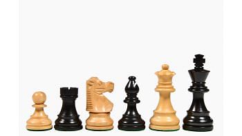 Reproduced French Lardy Exclusive Wooden Chess Pieces with Extra Queen - Handcrafted in Ebonized & Natural Boxwood 3" King
