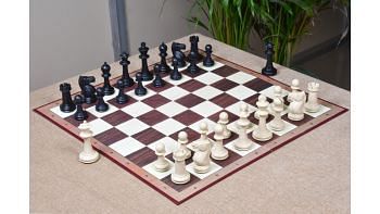 The Checkmate Series Chess Weighted Pieces - 3.75" King with Folding Board