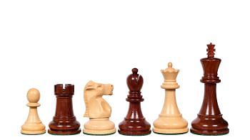 1972 Reproduced Fischer-Spassky Staunton Pattern Chess Pieces V2.0 in Bud Rosewood & Boxwood - 3.75" King 