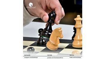 tournament chess sets in ebony wood & box wood 4.0" king  