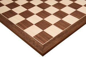 Standard Walnut Maple Wooden Chess Board Matte Finish 21