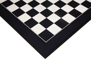 Wooden Deluxe Black Anigre Maple Matte Finish Veneer Chess Board 19.6