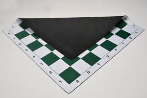 Rubber Mouse pad Tournament Roll-up Chess Board with Algebraic Notation in Green & White Color 20