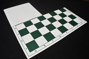 Double Folding Tournament PVC Chess Board with Algebraic Notation in Green & White Color 20