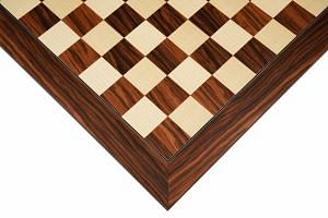 Wooden Deluxe Santos Palisander pr & Sycamore with Matte Finish Chess Board 22