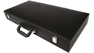 Leatherette Chess Set Briefcase Storage Box Coffer with Fixed Slots for 3.75