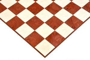 Minimalist Wooden Red Ash Burl Maple Hi Gloss Finish Borderless Chess Board 19