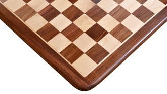 Chess Board Wooden Sheesham Golden Brown Wood 17
