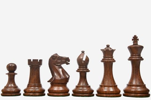 The Professional Series Tournament Staunton Weighted Chess Pieces in  Sheesham and Boxwood - 3.8 King