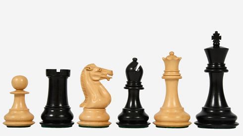 The Modern Staunton Series Chess Pieces in Ebony & Box Wood - 3.75
