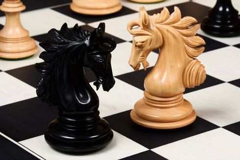 The Arabian - Triple Weighted Ebony Chess Pieces