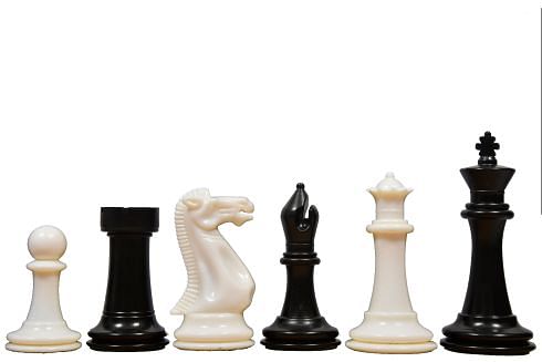 The Chess Master Staunton Series Chess Pieces in solid plastic