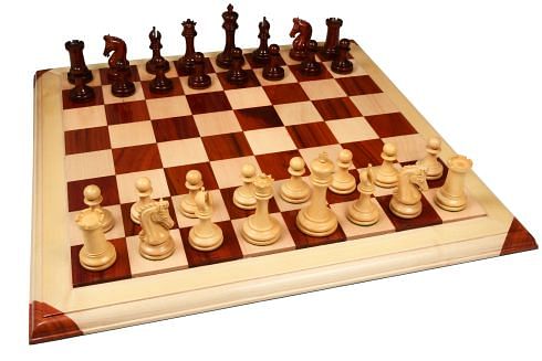 The Imperial Collector Series (Sinquefield Cup 2014) Chess Pieces V2.0 in Bud Rose Wood & Box Wood - 3.75