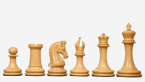 The Imperial Collector Series (Sinquefield Cup 2014) Chess Pieces V2.0 in Bud Rose Wood & Box Wood - 3.75
