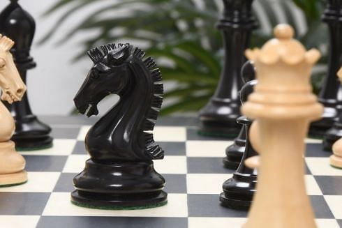 The Sinquefield Cup 2017 Reproduced Original Chess Pieces in Genuine Ebony Wood & Boxwood - 3.75