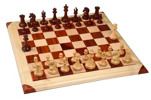 The Sinquefield Cup 2017 Reproduced Original Chess Pieces in Bud Rosewood & Boxwood - 3.75