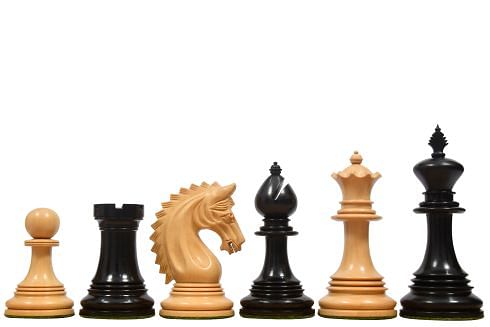 The California Chrome Staunton Series Chess Pieces Version 2.0 in Ebony / Box wood - 4.25
