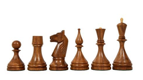 Reproduced 1961 Soviet Championship Baku Chess Pieces in Sheesham / Box wood - 4