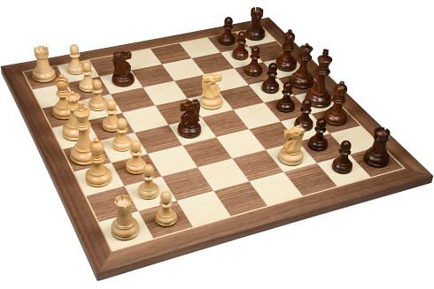 1972 Reproduced Fischer-Spassky Staunton Pattern Chess Pieces V2.0 in Sheesham Wood & Boxwood - 3.75