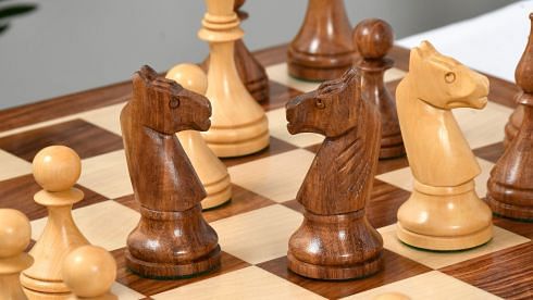 Conjunto de xadrez Baku do campeonato soviético de 1961 reproduzido em  madeira esbanjada – King de 10 cm