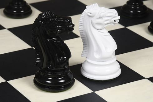 Reproduced 1940 Soviet Club Chess Set in Ebony & Ivory White - 4.0