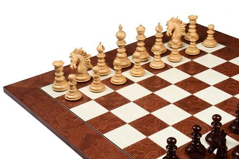 The St. Petersburg Luxury Artisan Series Chess Pieces in Bud Rose / Box Wood - 4.2