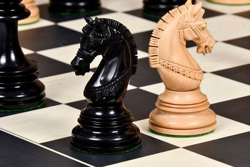The Indian Chetak II Customized Lead Weighted Staunton Wood Chess Pieces in Ebony wood / Box Wood - 4.3