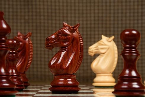 Meghdoot Staunton Series Wooden Chess Pieces in Bud Rose & Box Wood - 3.2