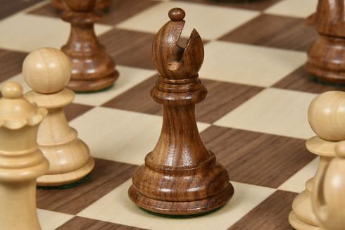 The Fierce Knight Staunton Wooden Chess Pieces in Sheesham Wood & Box Wood - 3.5