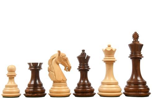 The New Columbian Staunton Series Chess Pieces in Sheesham & Box wood - 3.8