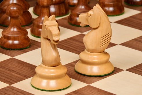 The 1937 7th Stockholm Olympiad Reproduced Chess Pieces in Sheesham Wood & Box Wood - 3.75