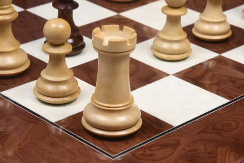 The Honour of Staunton (HOS) Series Weighted Chess Pieces in Bud Rose Wood & Box Wood - 4.0